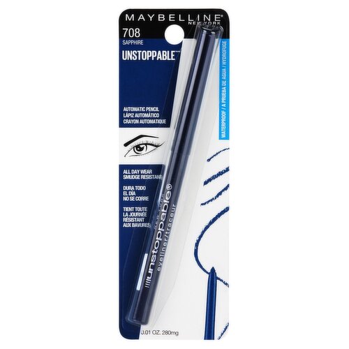 MAYBELLINE New York Unstoppable Mechanical Eyeliner Pencil, Sapphire, 0.01 oz