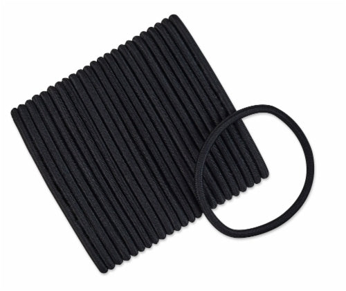Beauty Thick Hair No-Damage Strong Hold Elastics, Black, 24 CT