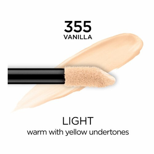 L'ORÉAL PARIS Infallible Full Wear Concealer Waterproof, Full Coverage, 355 Vanilla, 0.33 fl. oz.