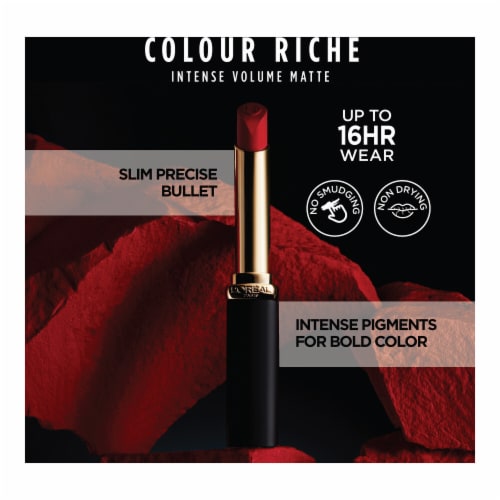L'ORÉAL PARIS Colour Riche Intense Volume Matte Lipstick, 213 Le Plum Dominant, 0.06 oz