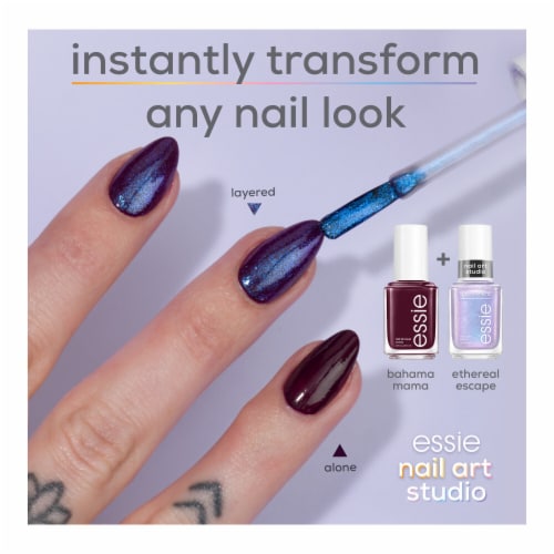 essie Nail Art Studio special effects nail polish, pearl, vegan, blue, divine dimension, 0.46 fl oz