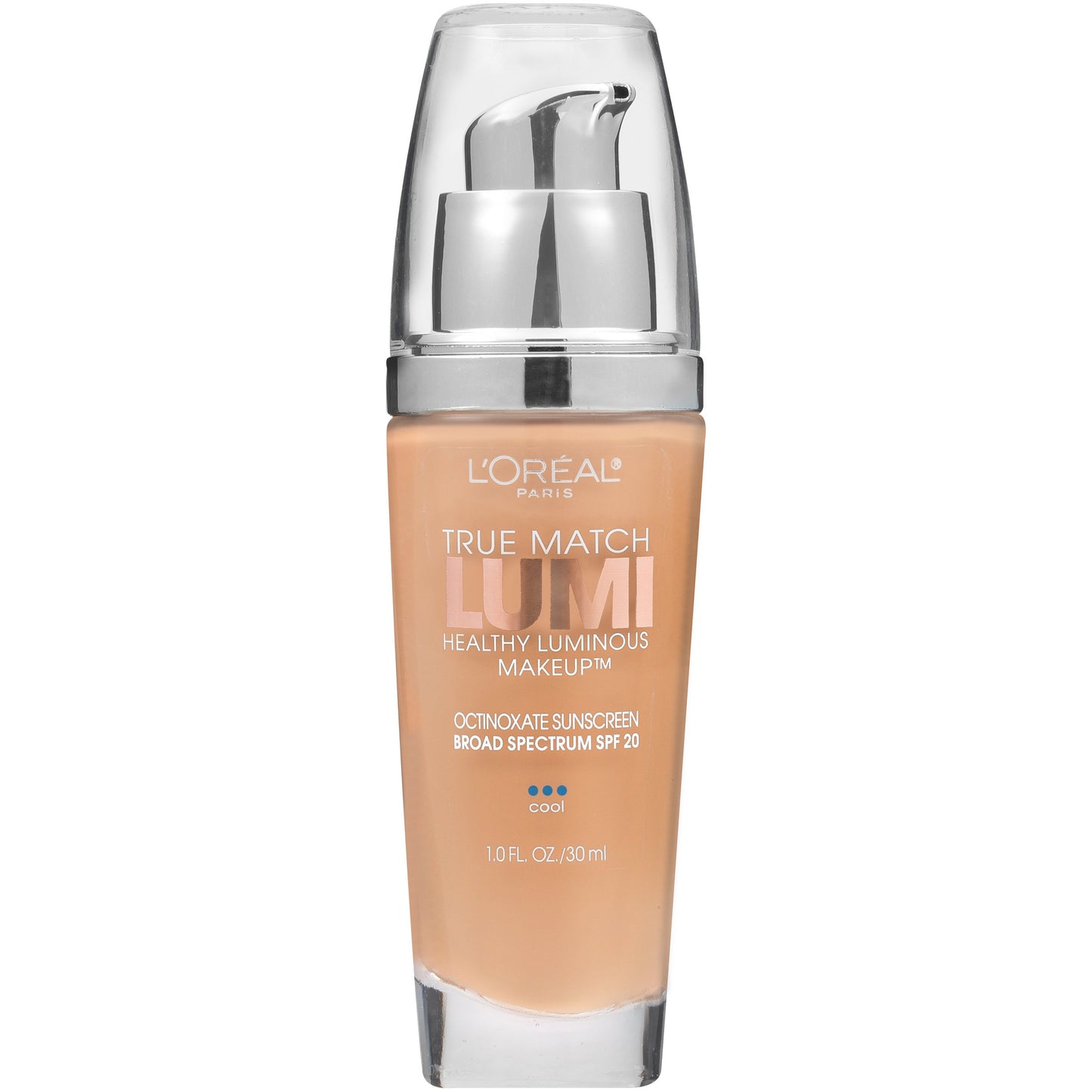 L'ORÉAL PARIS True Match Lumi Healthy Luminous Makeup Medium Coverage, C3 Creamy Natural, 1 fl. oz.
