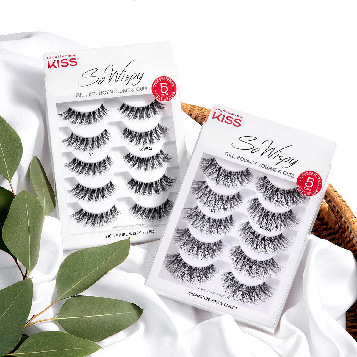 Kiss So Wispy Pompadour Lashes 5 Pairs
