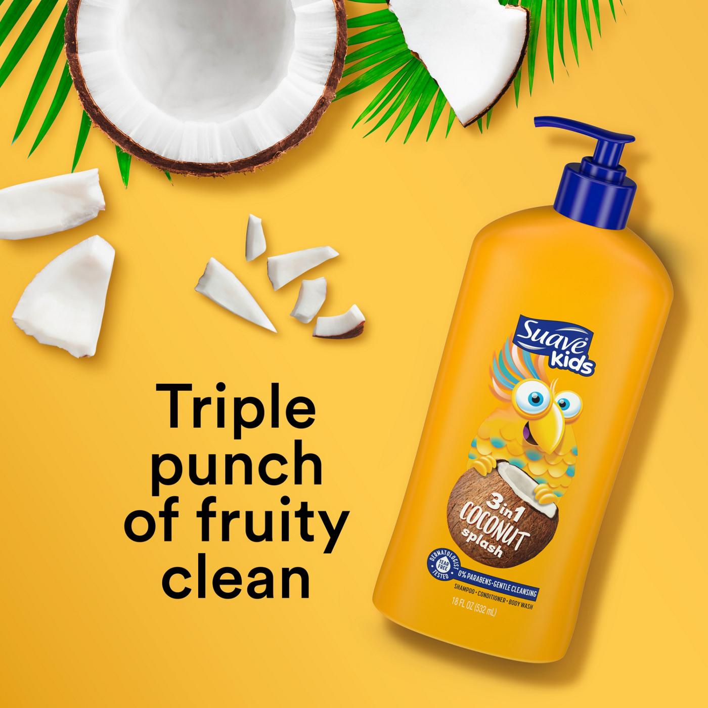 Suave Kids 3-In-1 Shampoo-Cond -Bodywash Coconut Splash 18oz