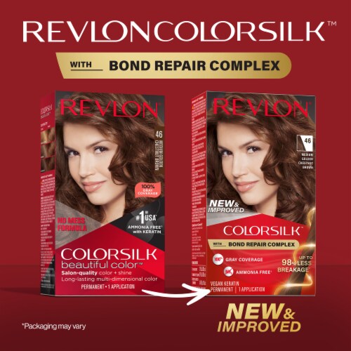REVLON ColorSilk Permanent Hair Color with Bond Repair Complex - 41 Medium Brown