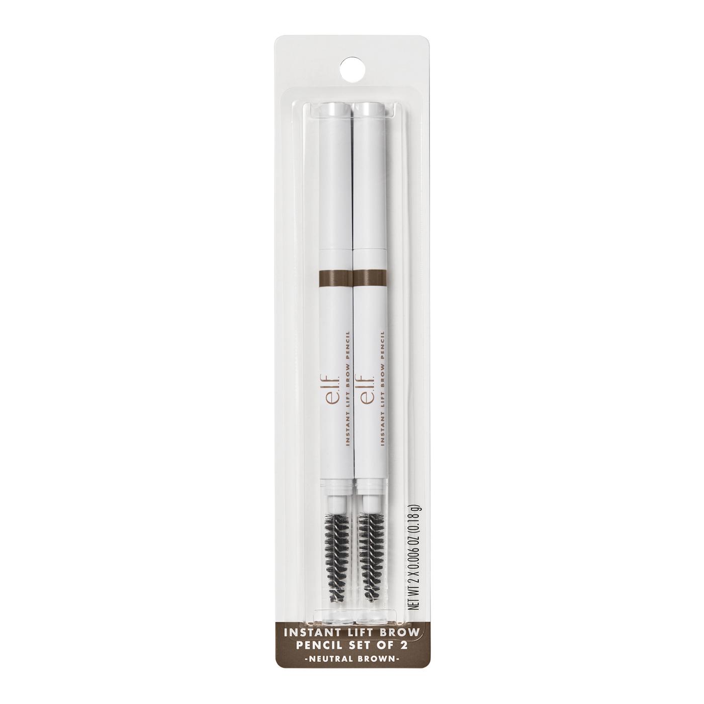 e.l.f. Instant Lift Brow Pencil Set - Neutral Brown, 2 count