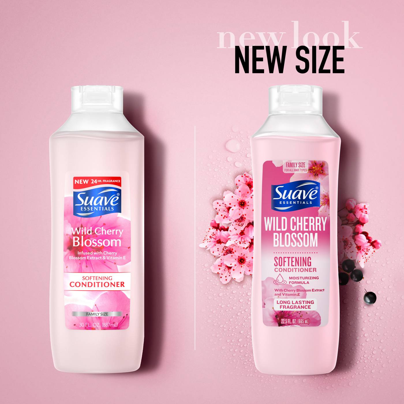 Suave Skin Lotion 18oz Pump Softening Wild Cherry Blossom