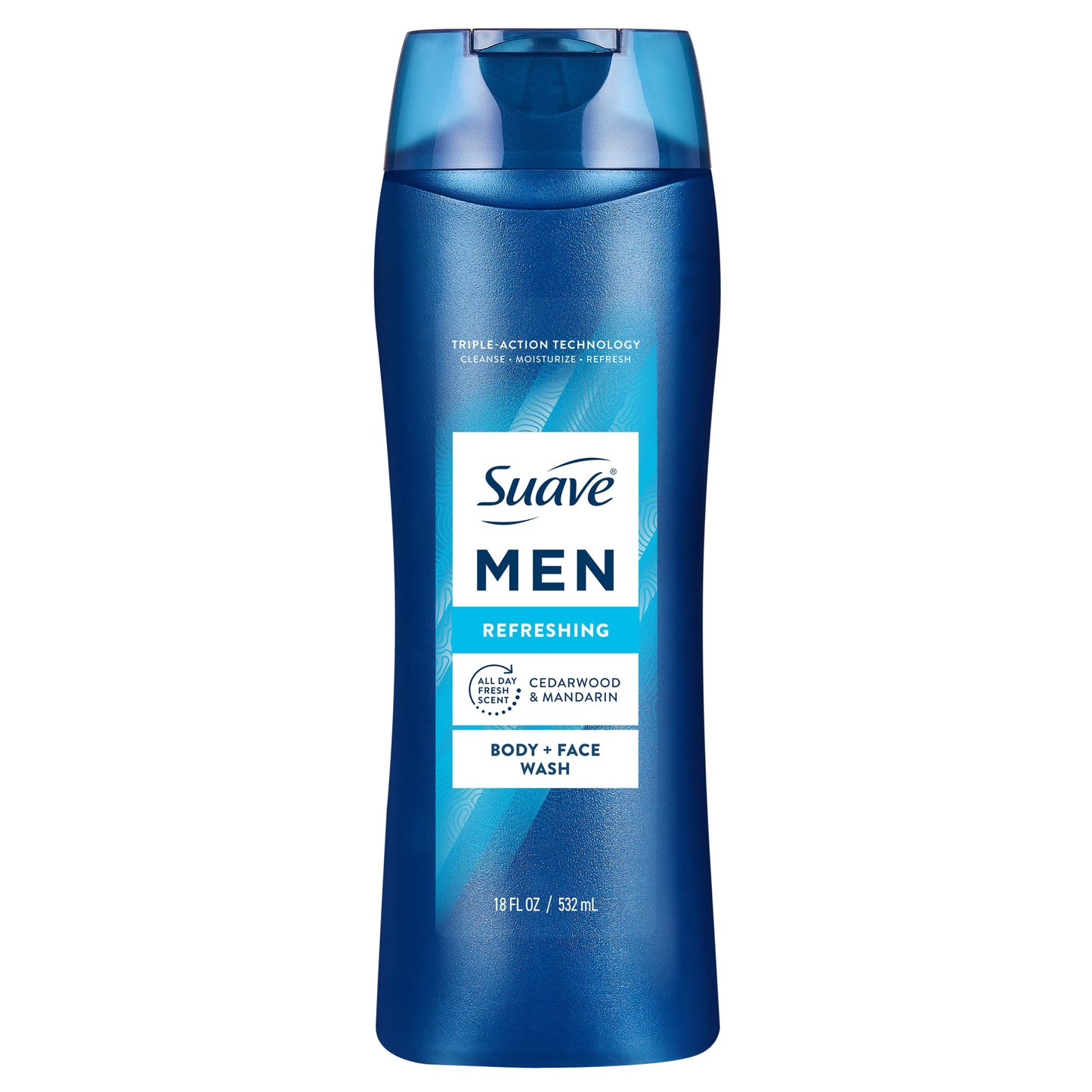 Suave Body + Face Wash Men 18oz Ultra Moist Shea Sandalwd