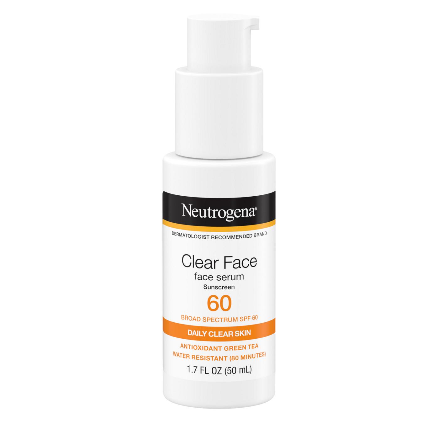 Neutrogena Clear Face Spf#60+ Face Serum 1.7oz