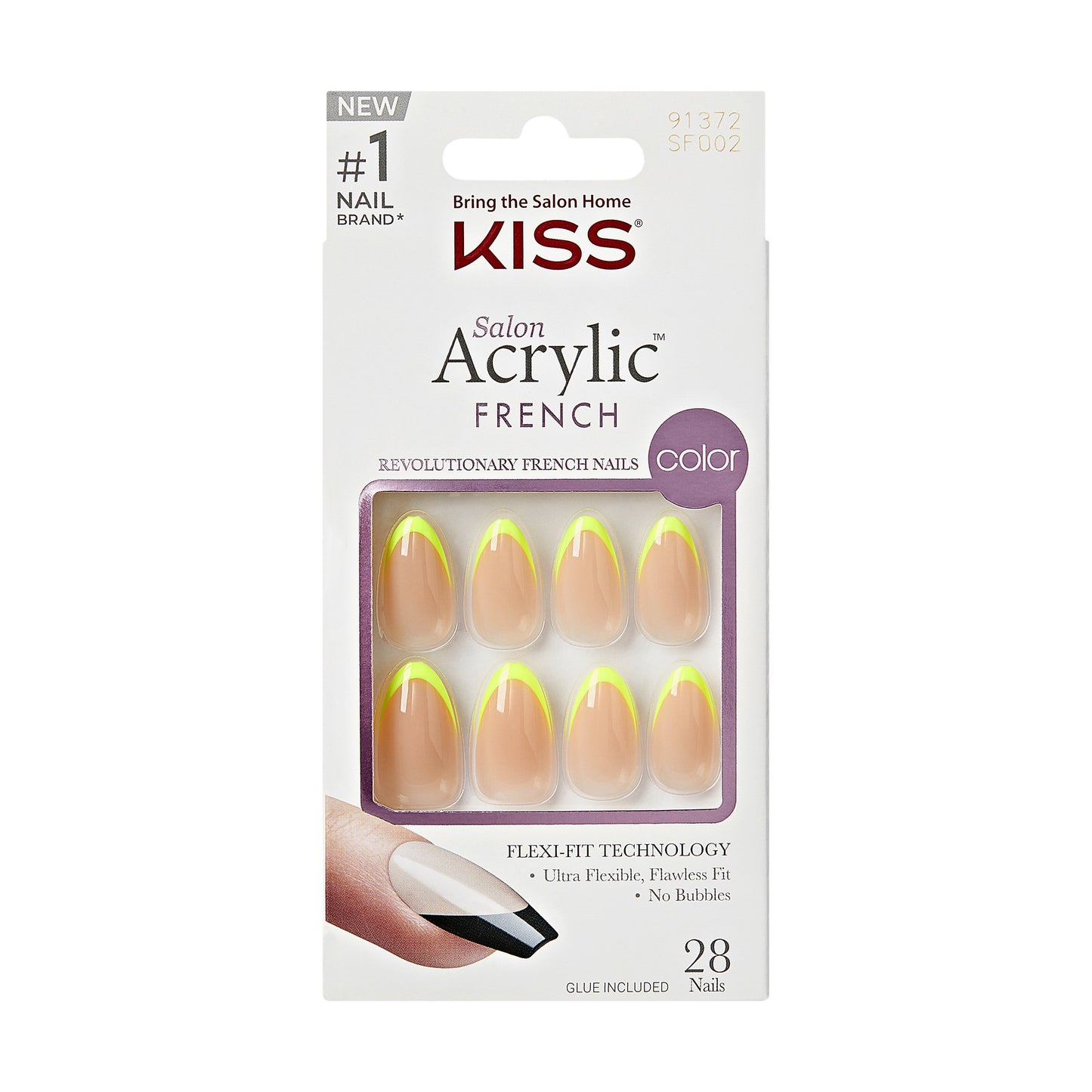 Kiss Salon Acrylic French 24 Count Toenails