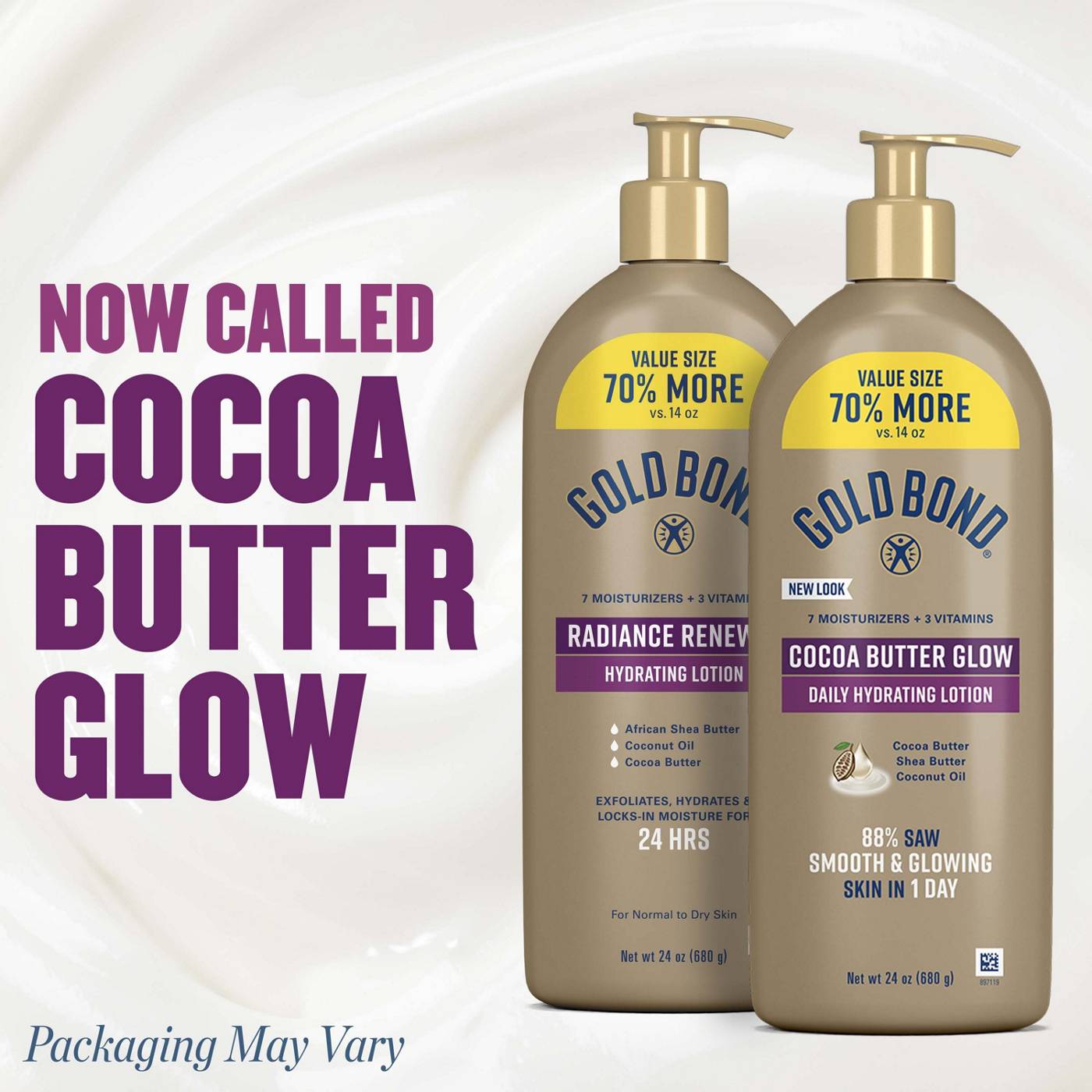 Gold Bond Body Lotion Cocoa Butter Glow Hydrating 14oz