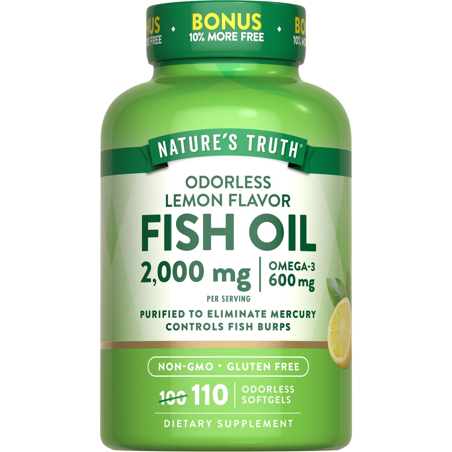 FISH OIL 2000MG LEMON SGC 125CT NAT TRU