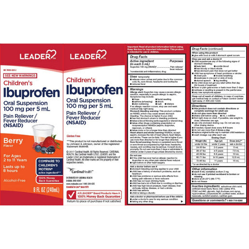 CHILDRENS IBUPROFEN 100MG-5ML SUS 240 ML
