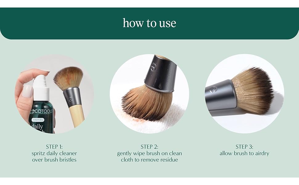 EcoTools Daily Makeup Brush Cleaner Spray, 3 oz