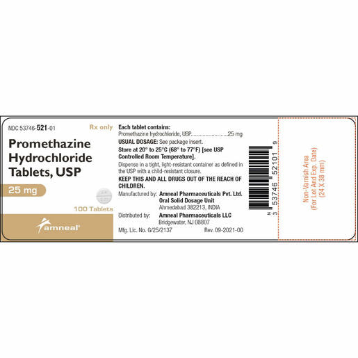 PROMETHAZINE TB 12.5MG 100