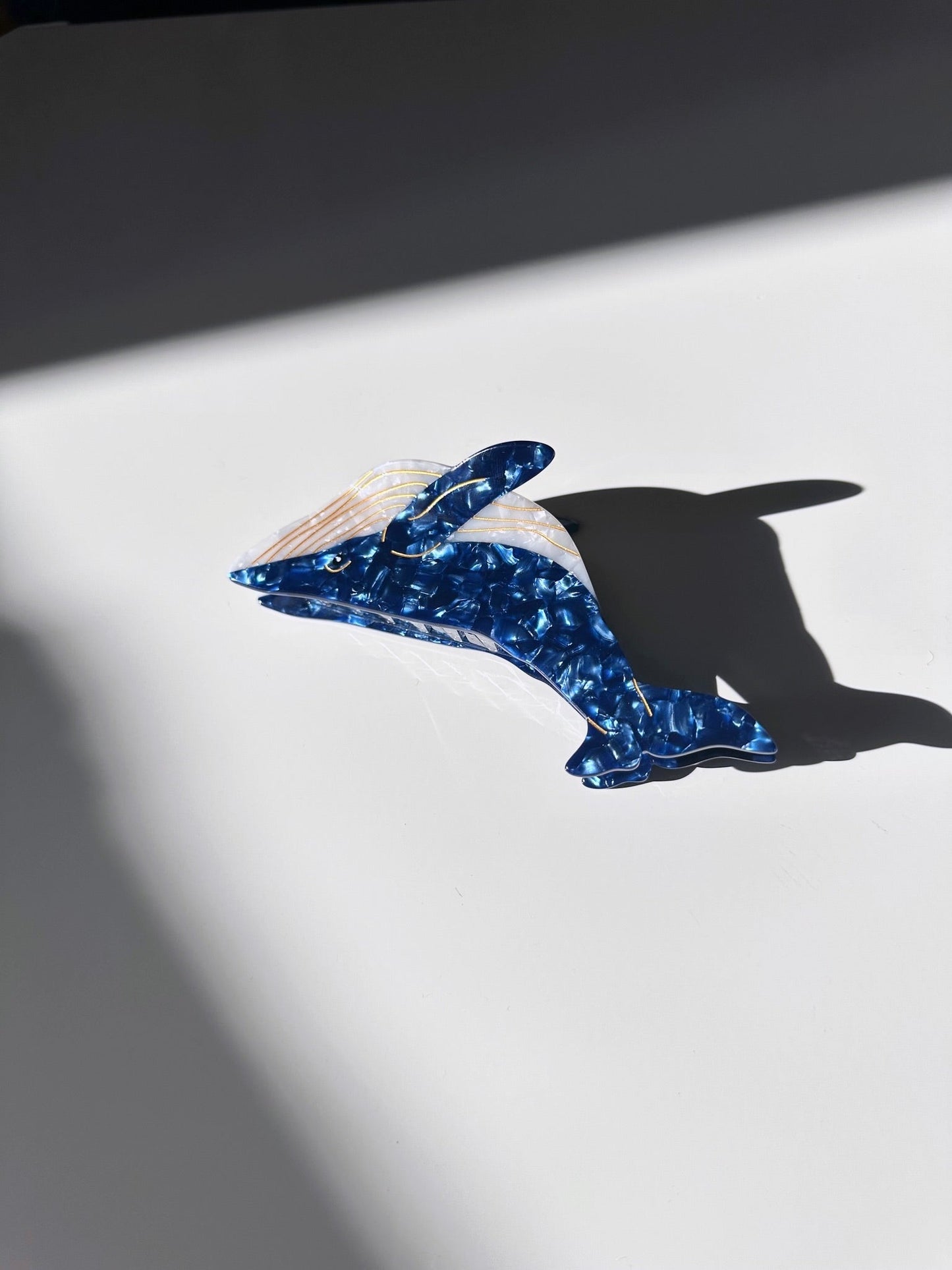 CLAW CLIP WATERCOLOR LRG BLUE