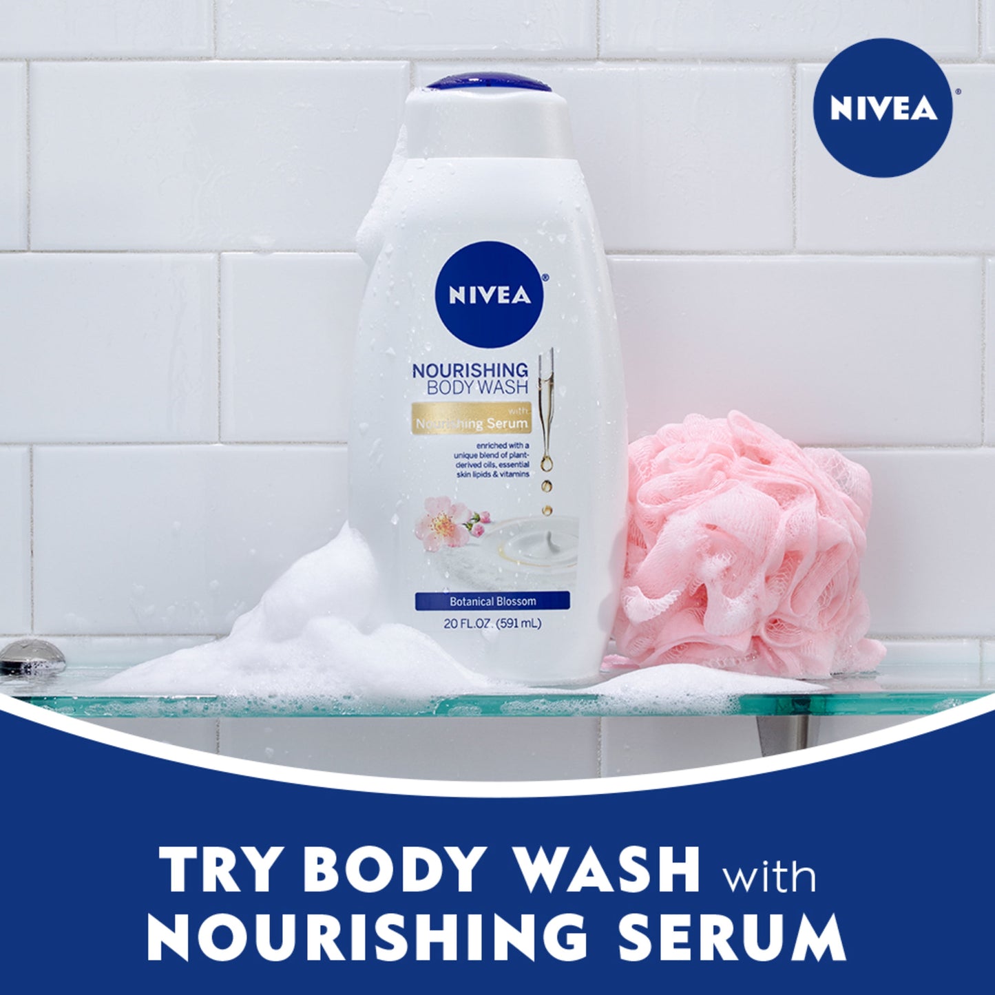 NIVEA B/W BLOSSOM CARE LQ 20OZ