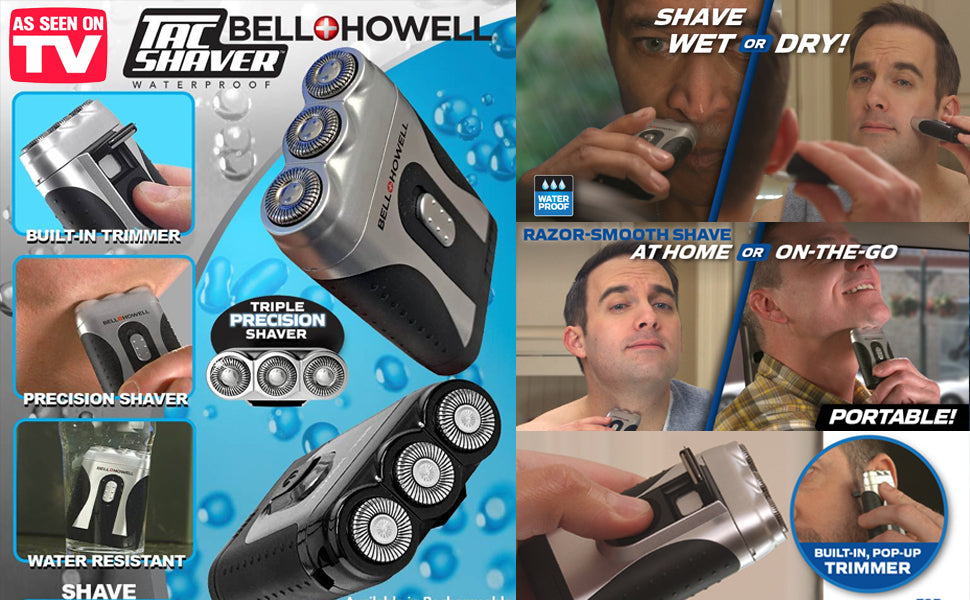 Bell + Howell TacShaver 2-in-1 Shaver and Trimmer