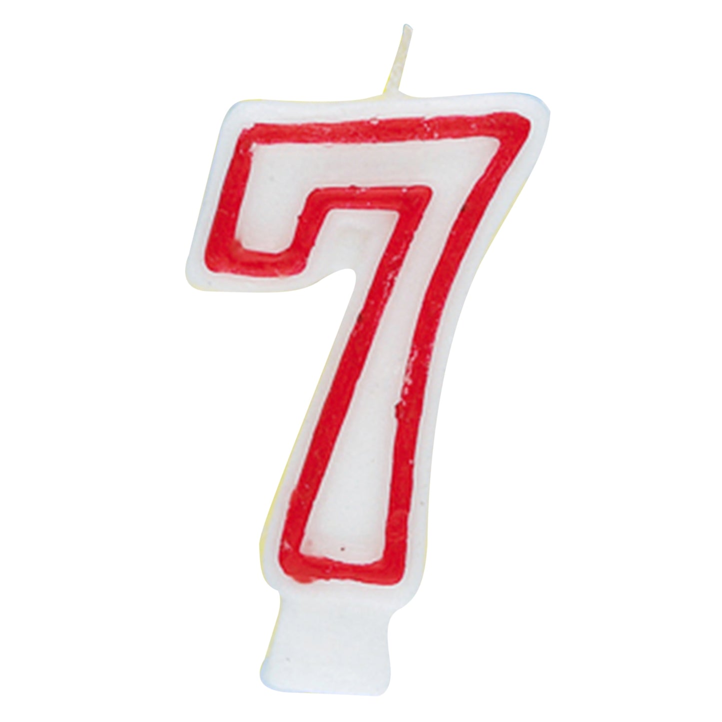 Unique Vibrant Rainbow Border Birthday Candle - Number 7
