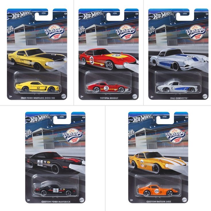 Hot Wheels Vintage Racing Cars, Assorted