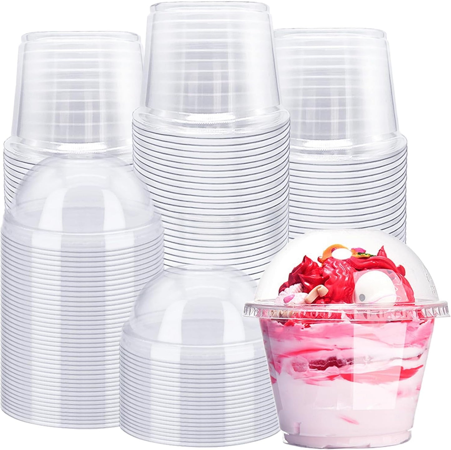SENSATIONS Paper Snack Cups With Plastic Lids, 9 oz