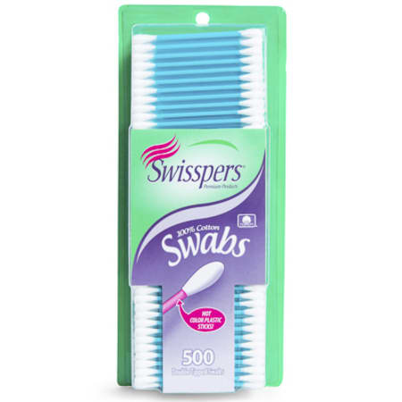 Swisspers Take Along Cotton Swabs 50 Count (12in)