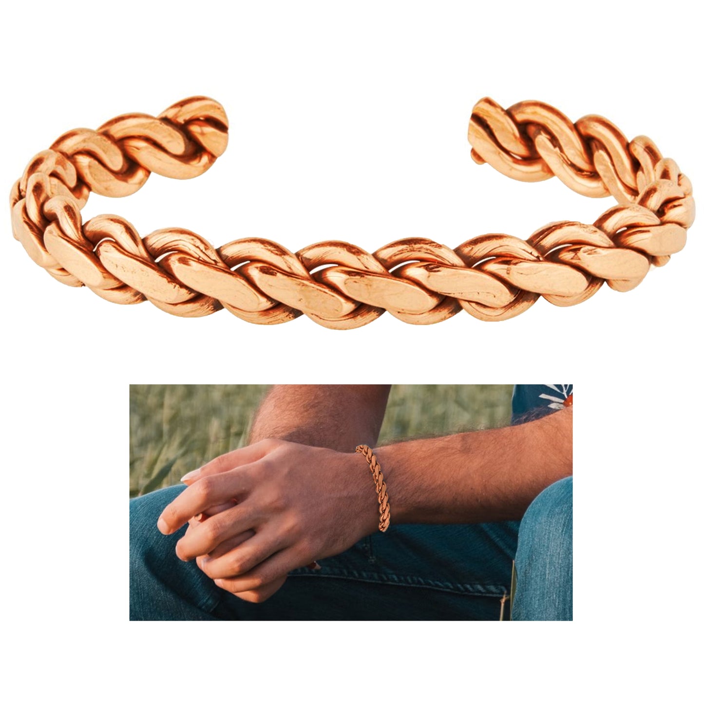COPPER BRACELET JW SOLID