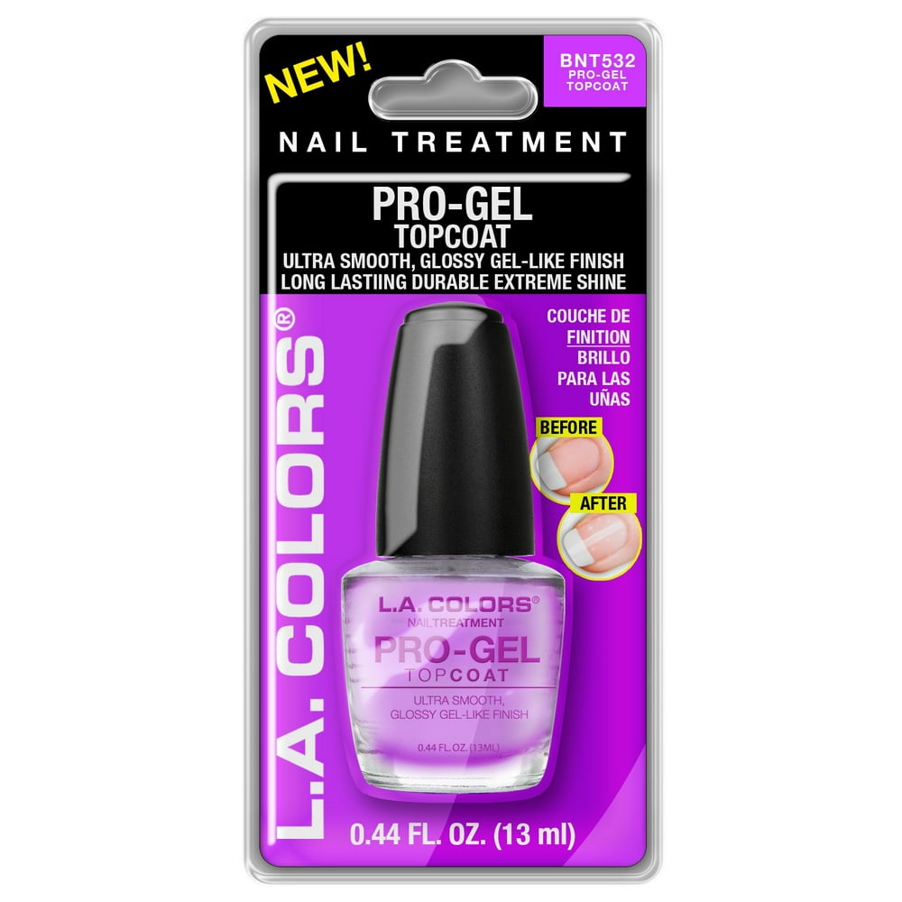 L.A. Colors Pro Gel Top Coat Nail Treatment, 0.44 fl oz