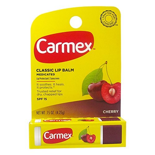 Carmex Lip Balm Stick Cherry Spf#15 0.15oz (12in) Display