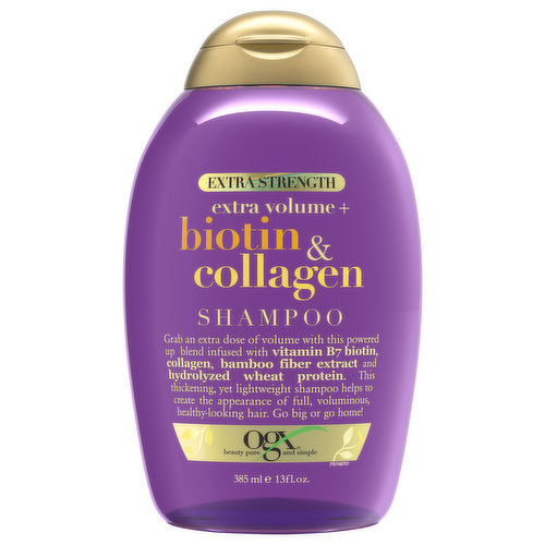 Ogx Shampoo Biotin & Collagen Extra Strength 13oz