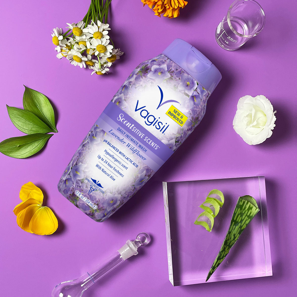 Vagisil Wash Scentsitive Scents Lavender Wildflowr 12oz