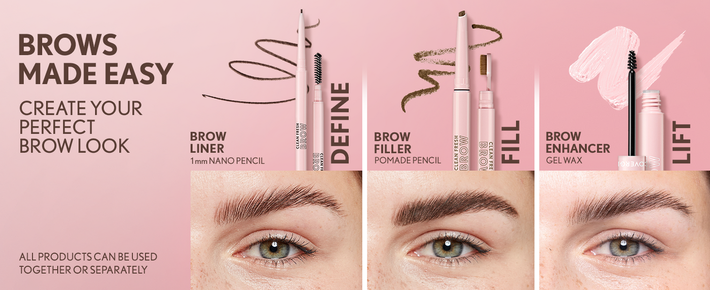 COVERGIRL Clean Fresh Brow Filler Pomade Eyebrow Pencil - 500 Medium Brown