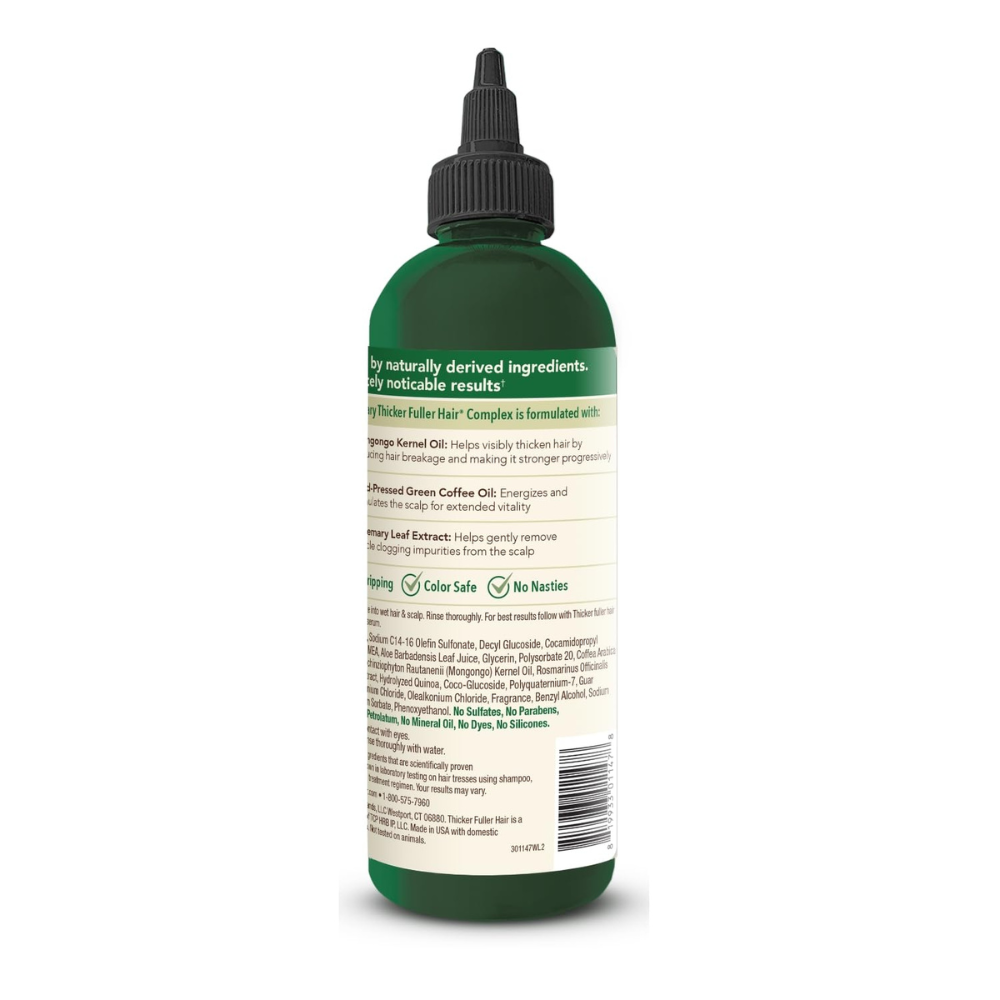 Thicker Fuller Hair Shampoo Gentle Cleansing 12oz
