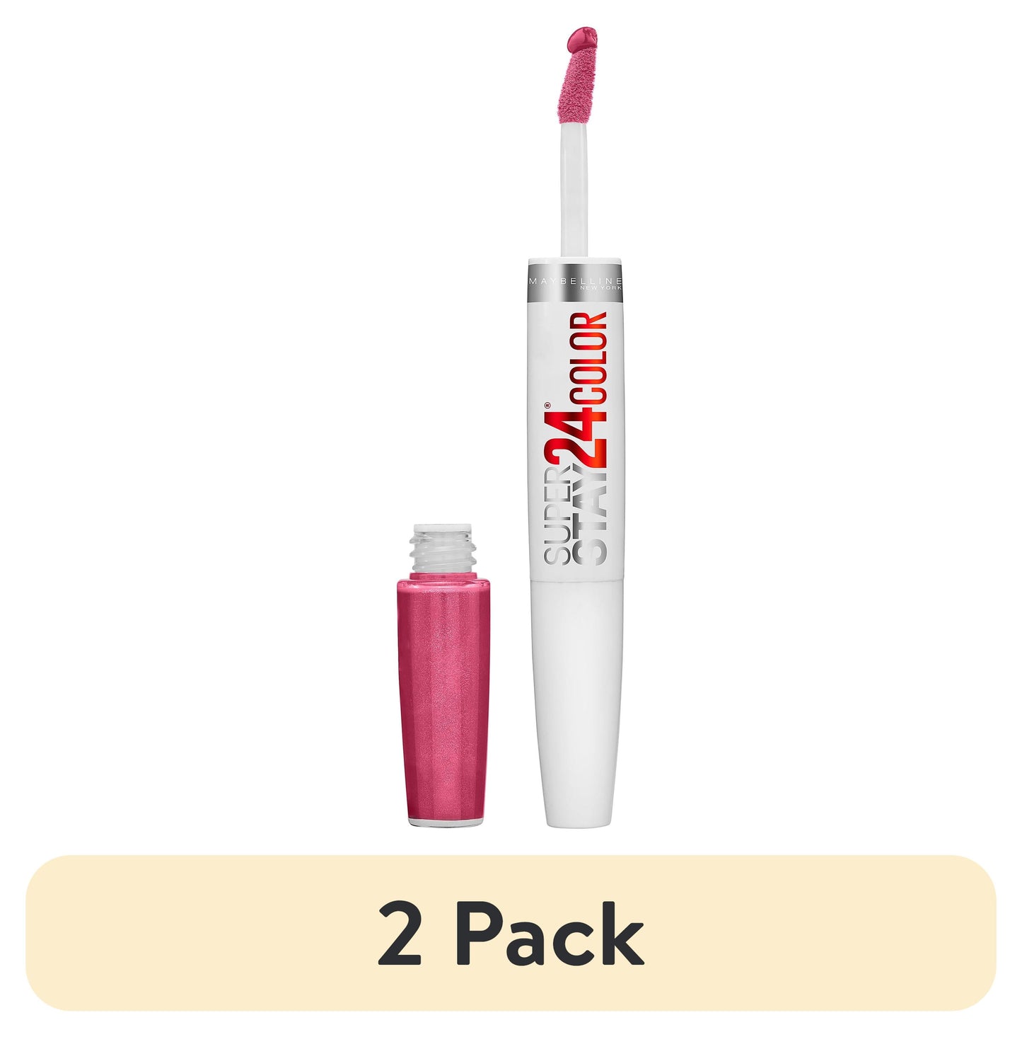 MAYBELLINE New York Super Stay 24 Hour Long-Lasting 2-Step Liquid Lipstick, Wear On Wildberry, 0.78 oz