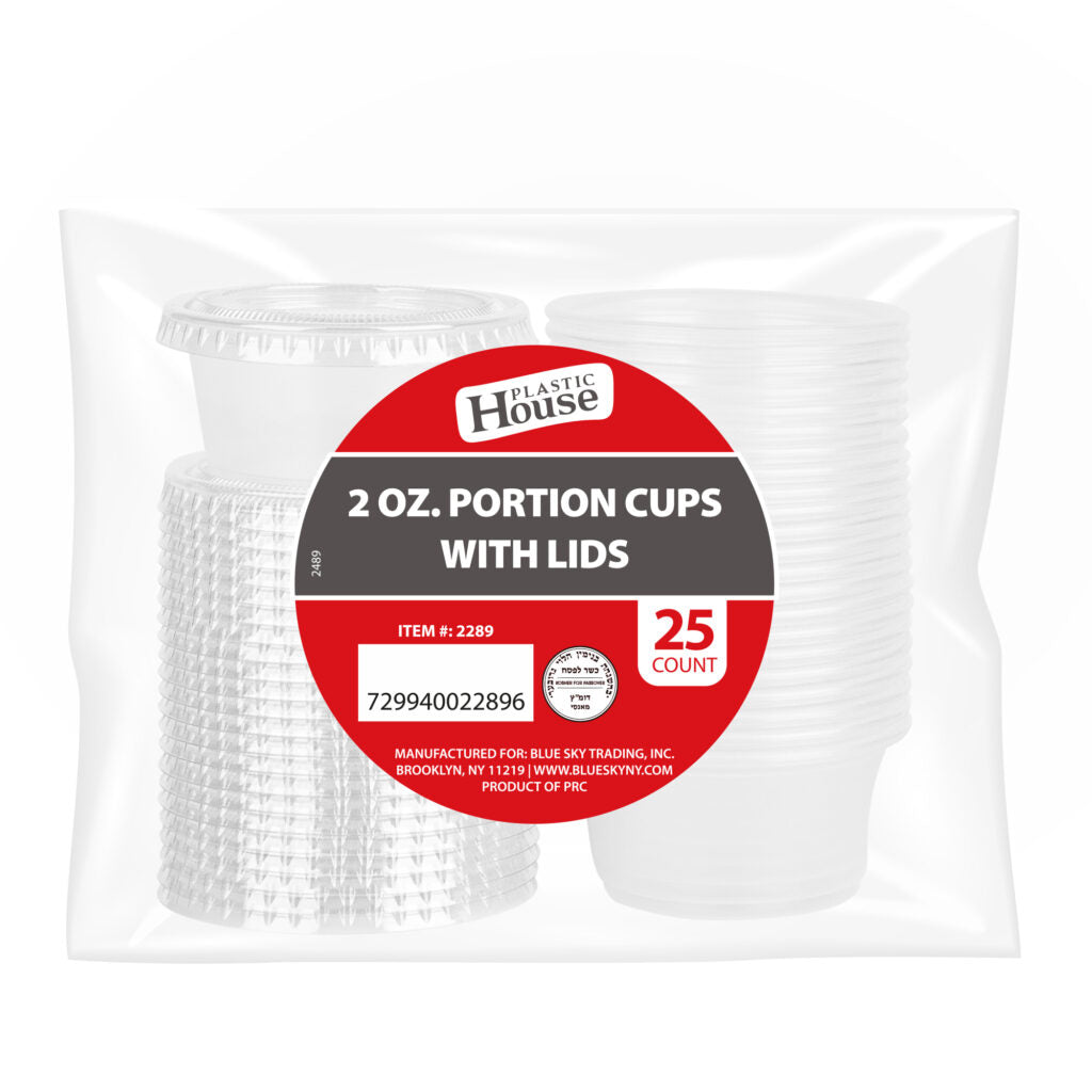 SENSATIONS 2 oz Portion Cups with Lids, 24 count