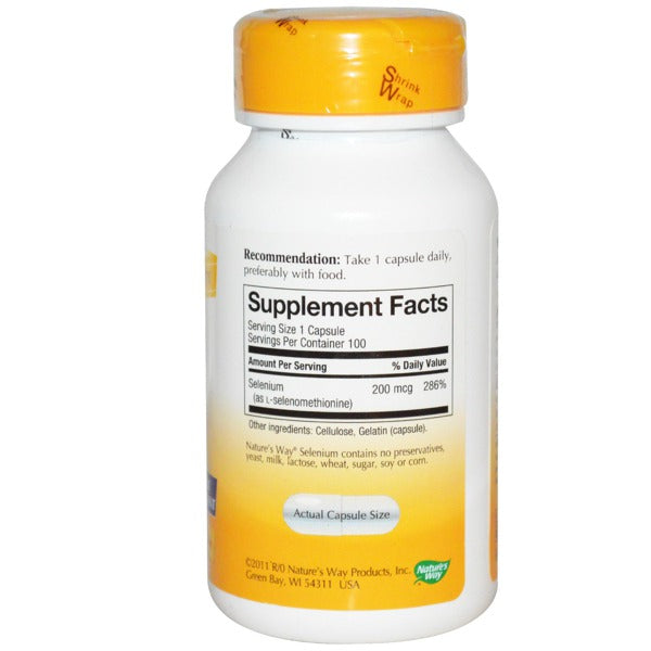 NATURE'S WAY SELENIUM,200 MCG