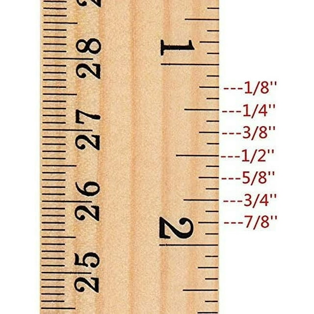 Ava Wooden Ruler, 12 inch