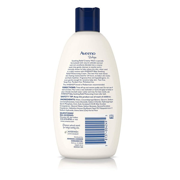 AVEENO BABY SOTHING HYDRATN CRMY WSH 8OZ