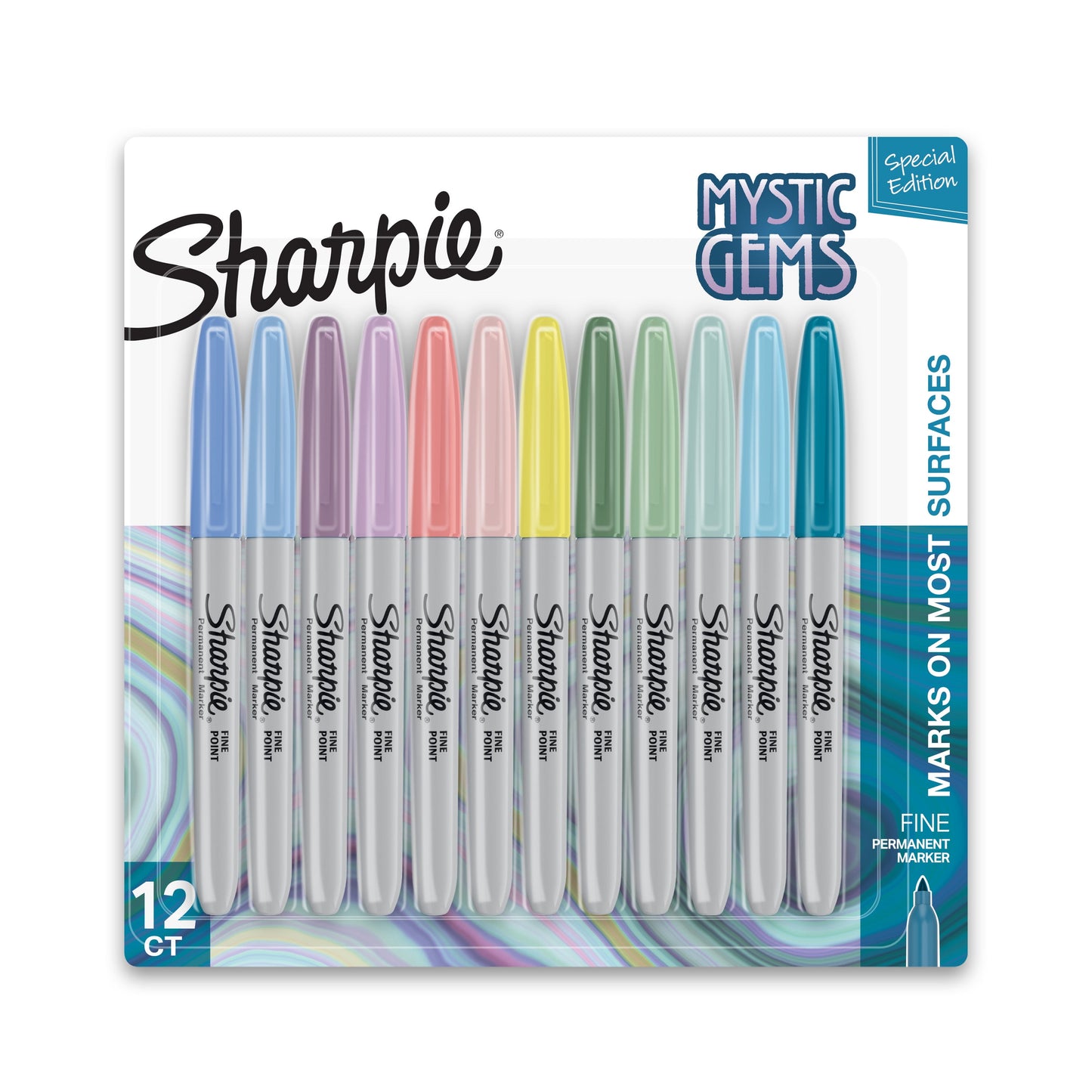 Sharpie Mystic Gems Ultra Fine Permanent Marker - Assorted Colors, 5 Count