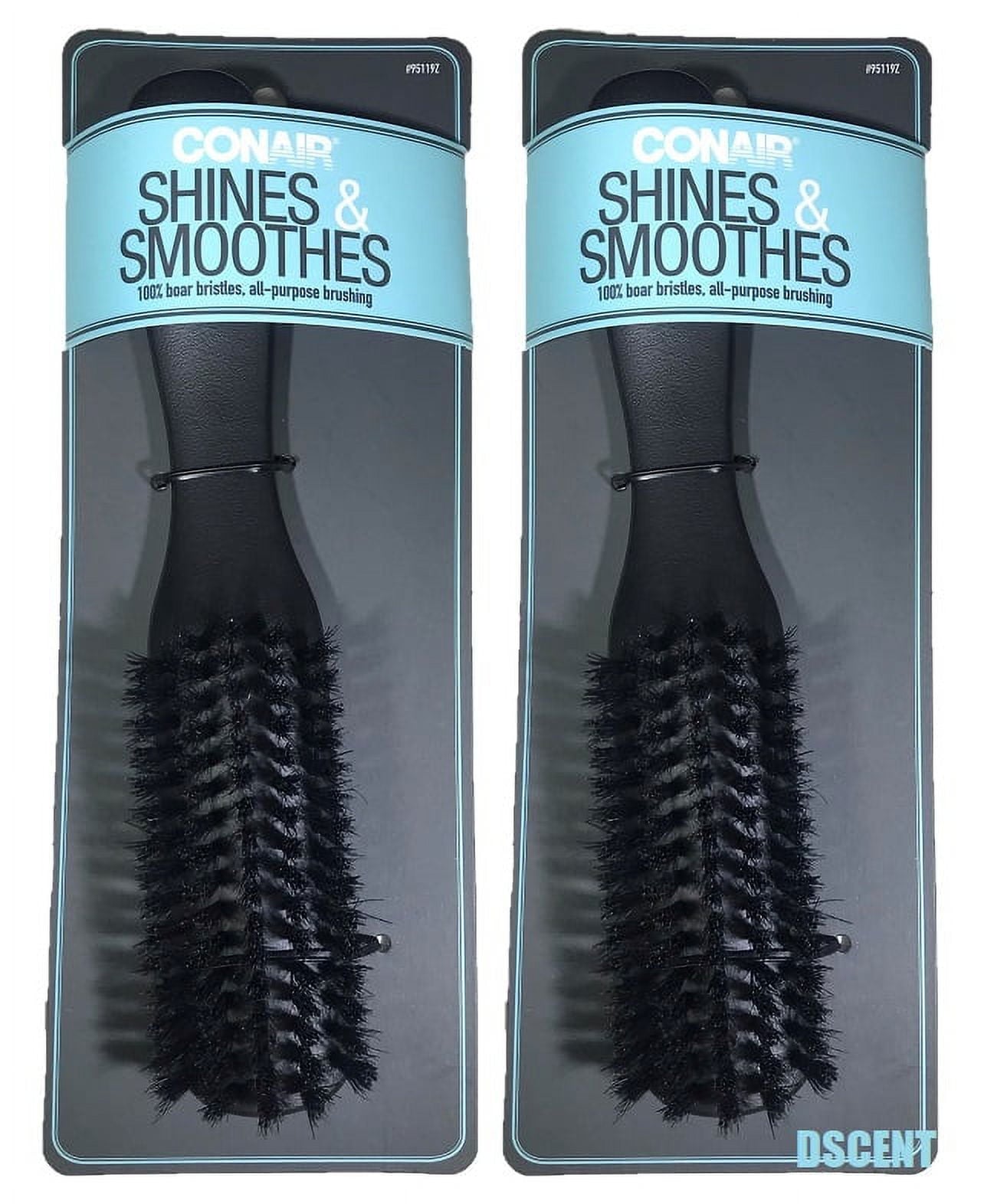 CONAIR Shines & Smoothes Wood Flair Brush with Mixed Boar Bristles