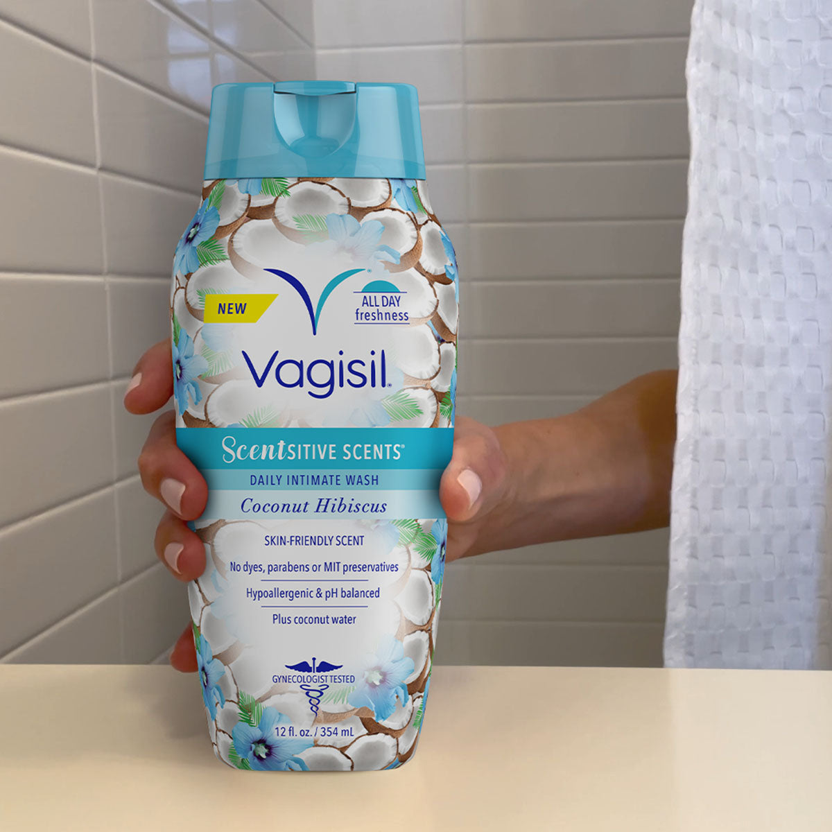 Vagisil Wash Scentsitive Scents Coconut Hibiscus 12oz