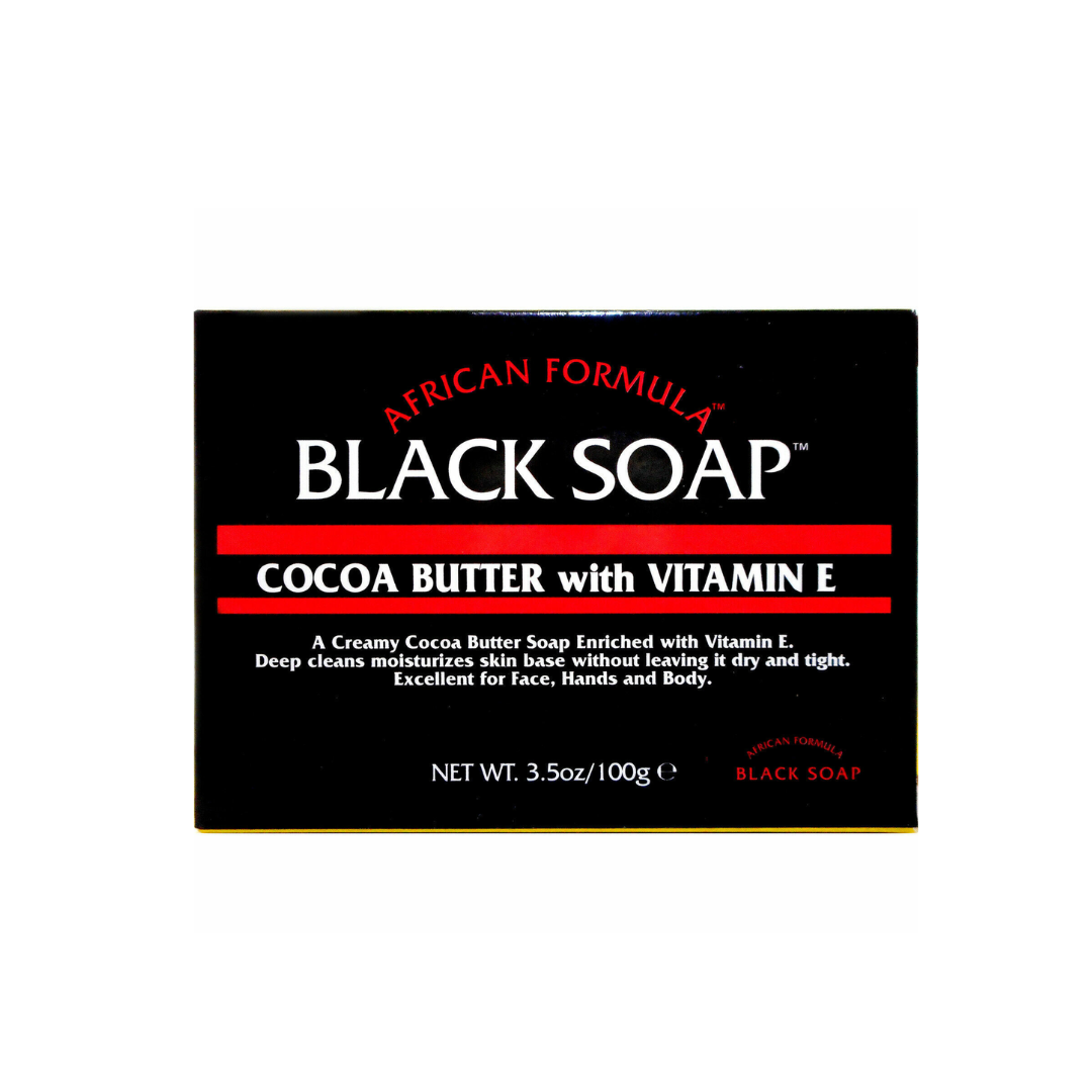 African Formula Black Soap 3.5oz Cocoa Butter & Vitamin-E