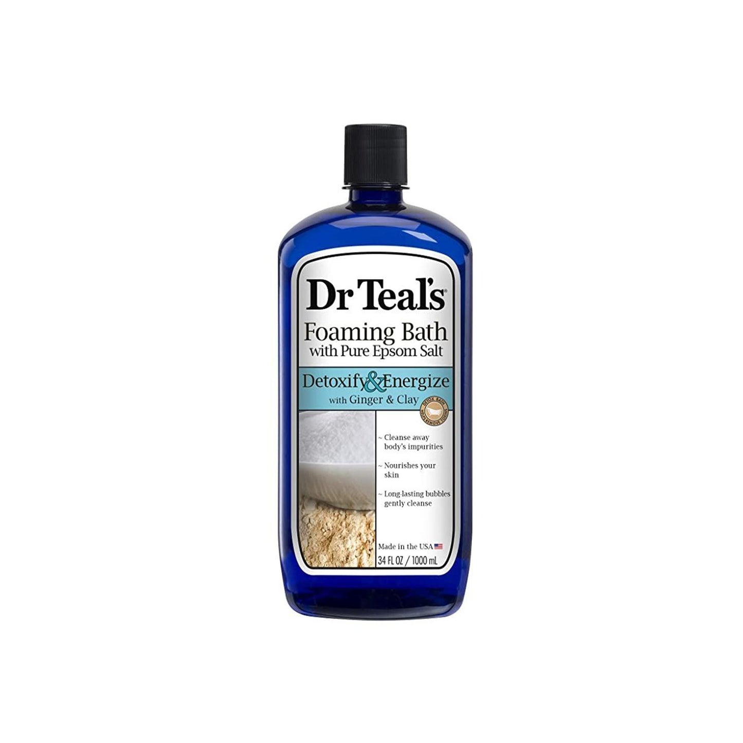 Dr Teals Body Wash Ginger & Clay Detoxify & Energize 24oz
