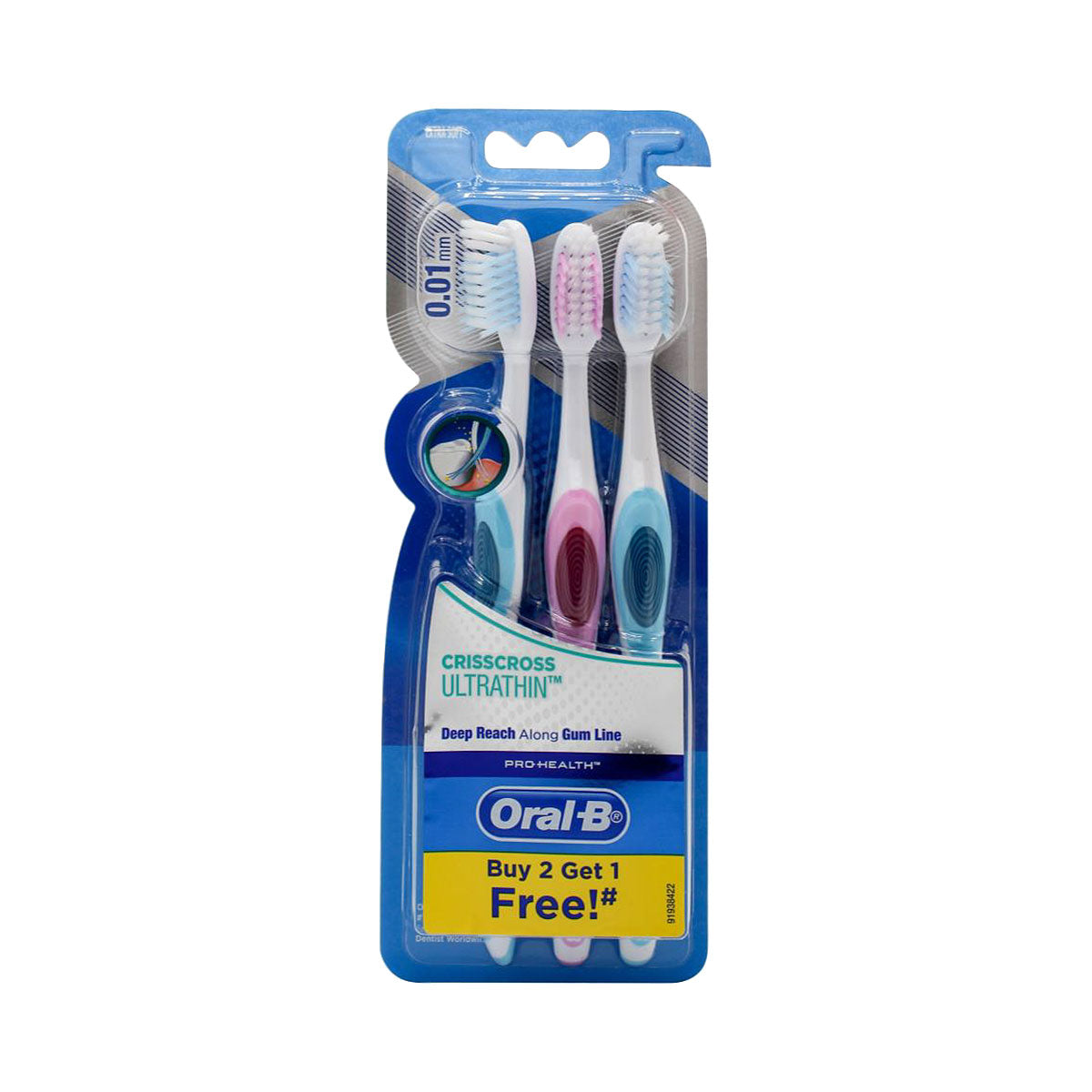 ORAL-B CRSSACTN MAX CLN MNL T/B SOFT 2CT