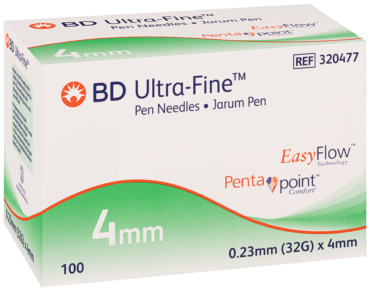 BD ULTRAFINE NANO PEN NDL 4MM 32G 100CT