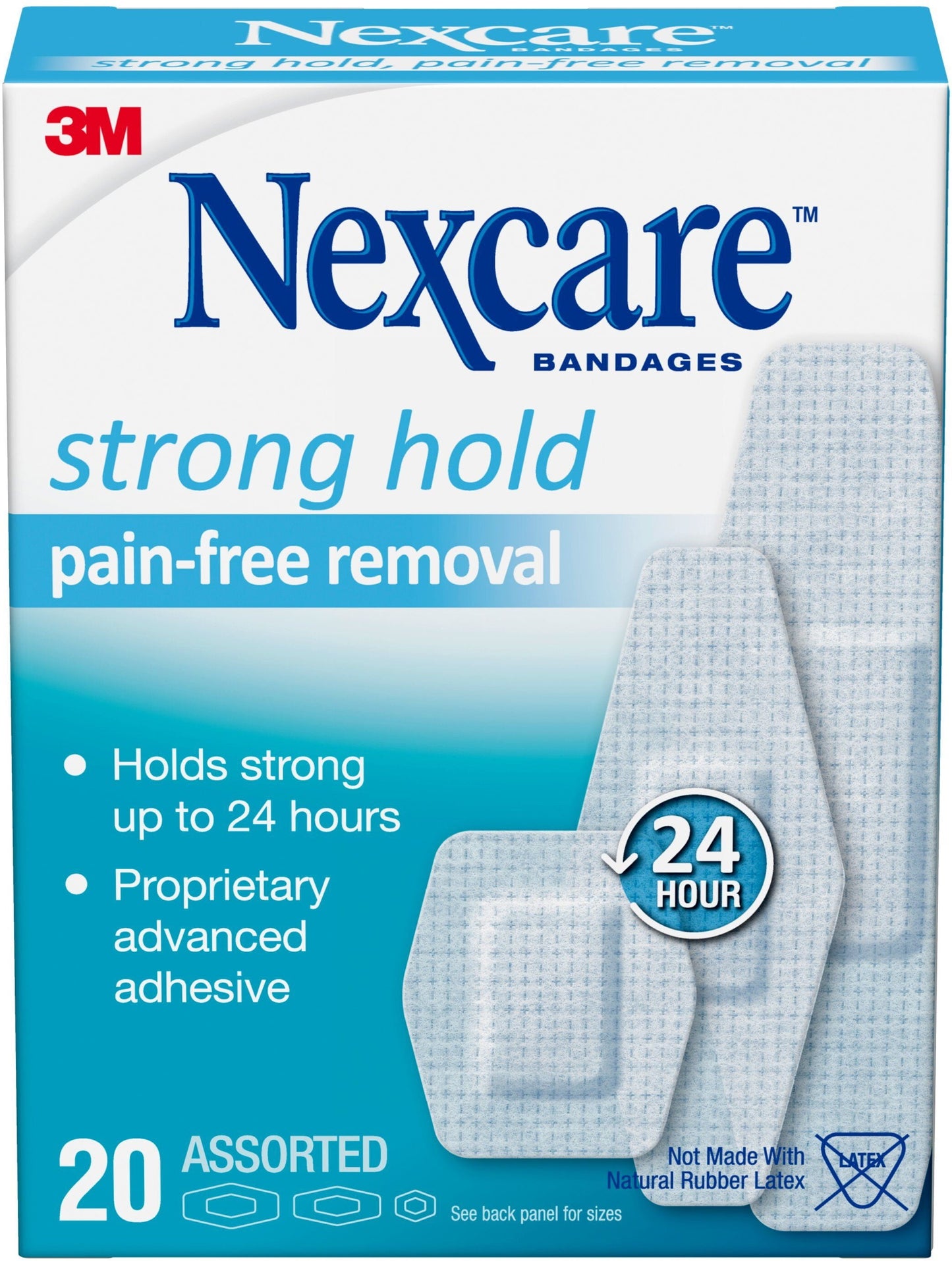 NEXCARE SENSITIVE SKIN BANDAGE ASST 20CT