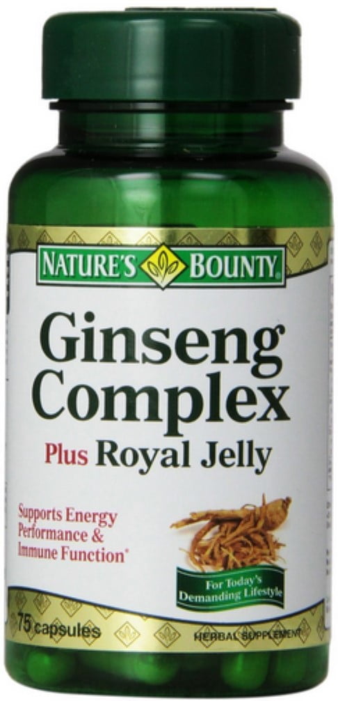 GINSENG ROYAL JELLY CAP 75CT NAT BOUNTY