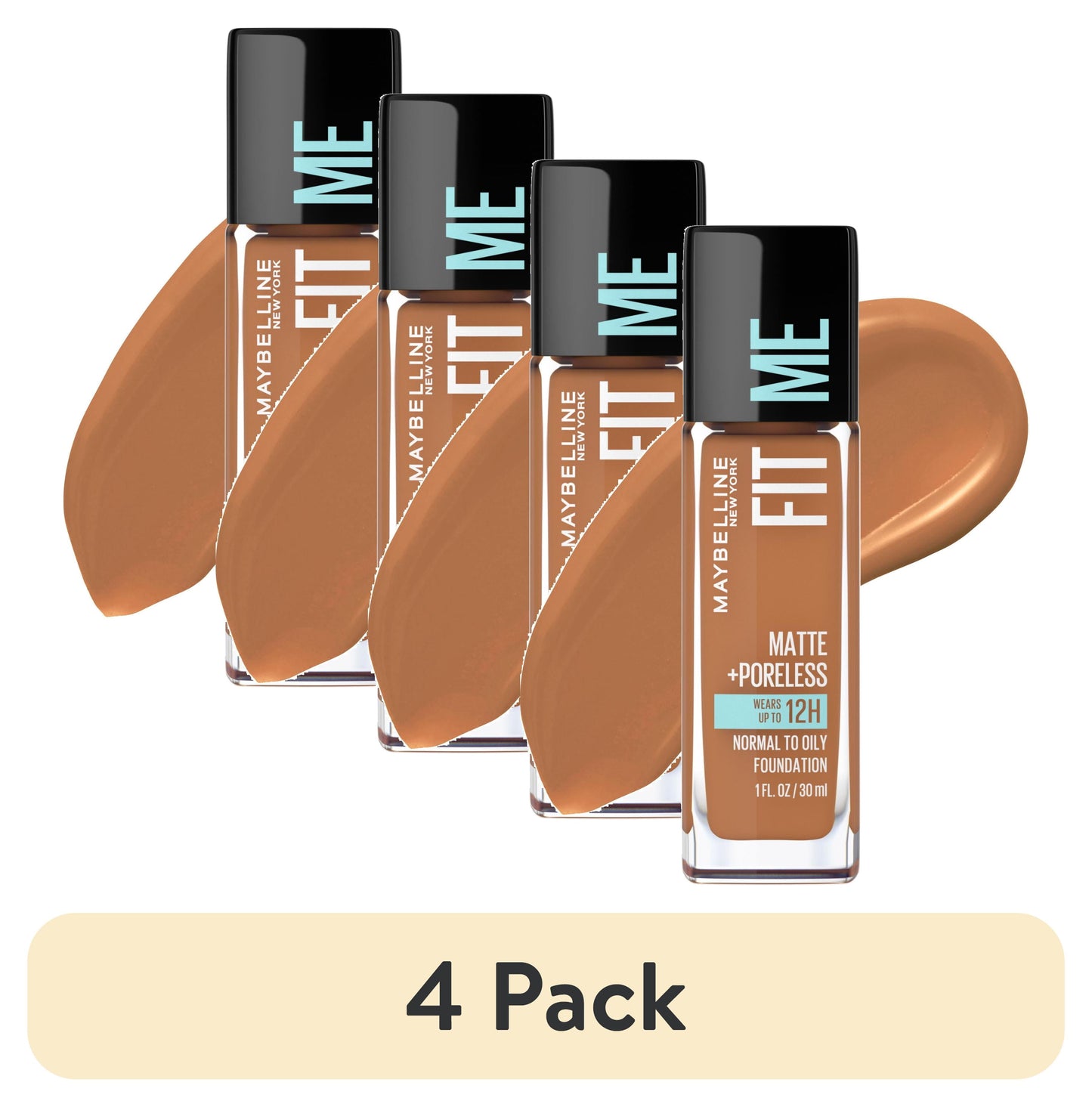 MAYBELLINE New York Fit Me Matte + Poreless Foundation Makeup, 355 Coconut, 1 oz