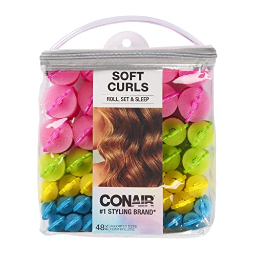 CONAIR Body & Bounce Medium Foam Hair Rollers, 12 count