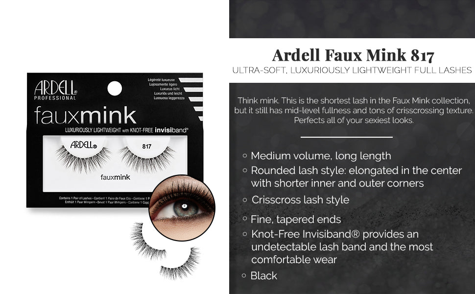 Ardell Faux Mink Lashes - 817 Black